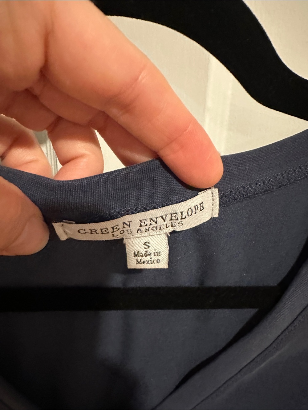 Green Envelope Navy V-Neck Navy Top (small)